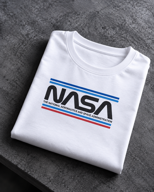Camiseta NASA Clásica – Blanco