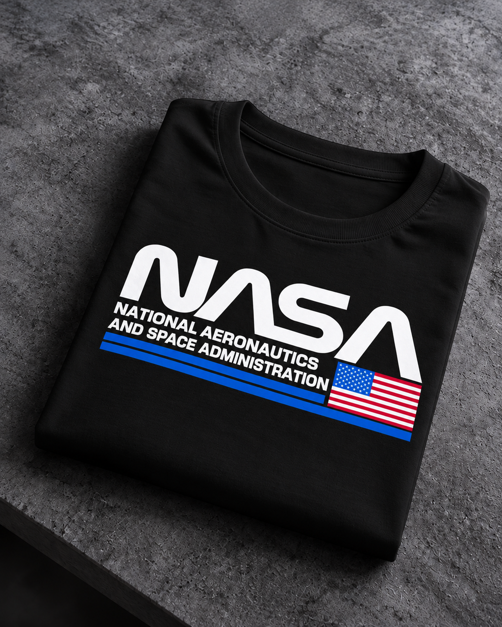Camiseta NASA: Exploración Espacial Negra