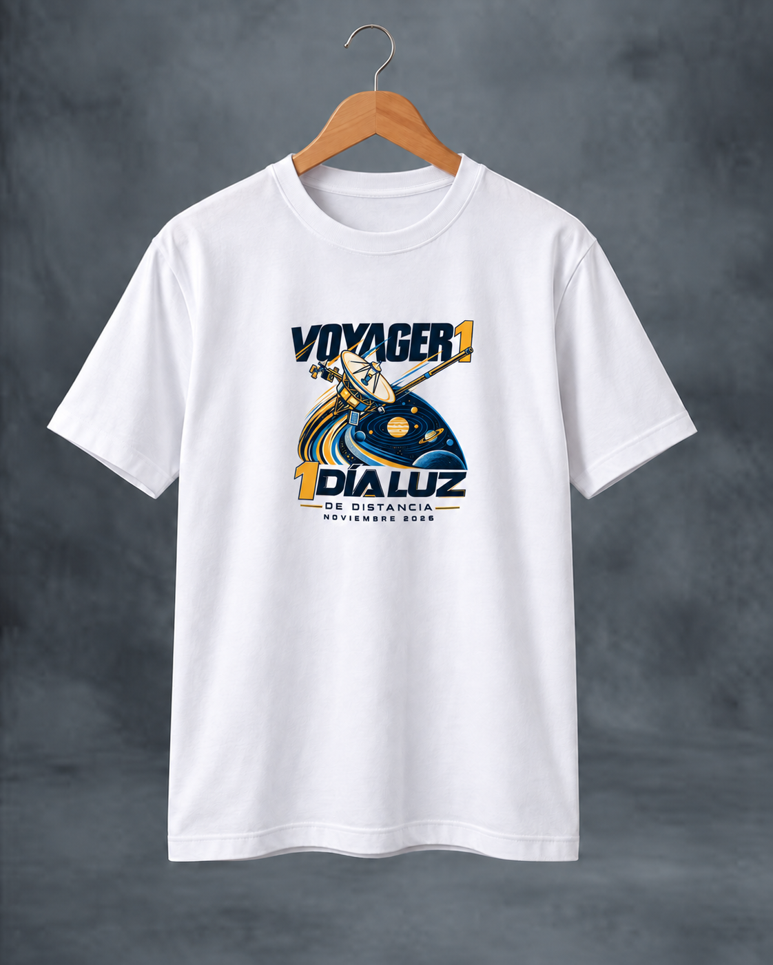 Camiseta Voyager 1 Día Luz – Blanco