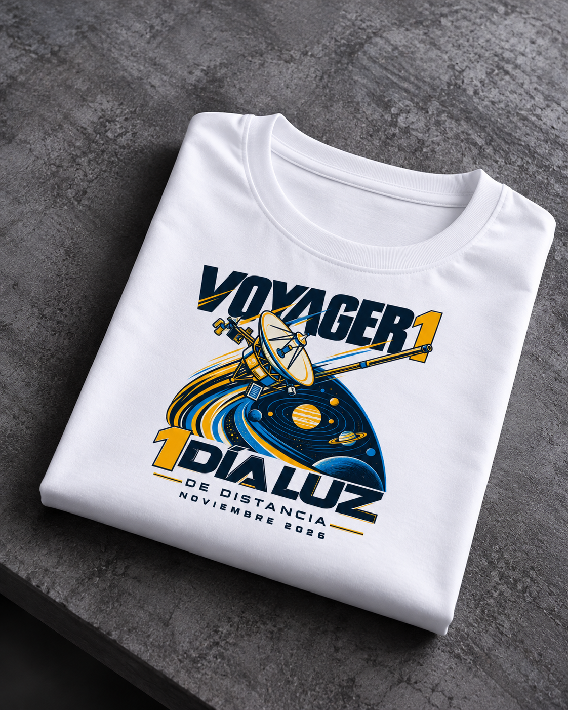 Camiseta Voyager 1 Día Luz – Blanco